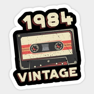 Vintage 1984 Retro Cassette Tape 36th Birthday Sticker